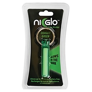 Ni-Glo Gear Maker Glows自身發光體螢光蓄光附扣件與鑰匙圈, 深綠色, 1個
