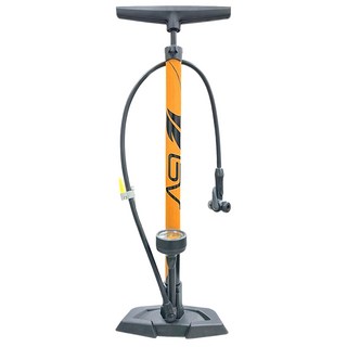 BV 高壓直立式單車打氣筒 壓力可達160psi 配備球針充氣嘴 適用美/法/英式氣嘴, 芥末黃, 1組