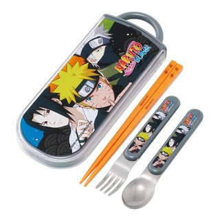 Skater 3合1餐具組, 筷子 + 叉子 + 湯匙 + 筷盒, 火影忍者, 1套