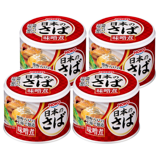 HOKO 寶幸 味噌鯖魚罐 日本原裝進口, 190g, 4罐