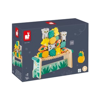 Janod 雨林大冒險 雨林動物疊疊樂, FSC森林認證木材，2歲以上適用, 1組