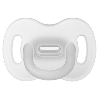 Suavinex 蘇維妮 矽膠一體成形奶嘴 超柔軟富彈性, 第二階段(6個月以上), 白色, 1個