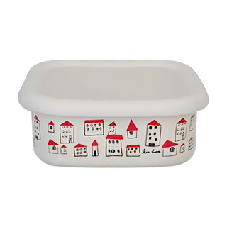 日式彩繪琺瑯保鮮盒, 1個