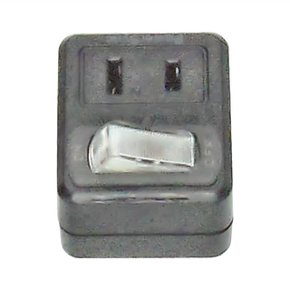 PowerSync 群加 2孔 1開2插壁插 TC220 5 x 3.8 x 4.5cm 黑色 35g, 1個