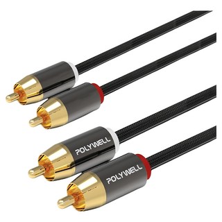 POLYWELL 寶利威爾 雙RCA紅白音源線, PW15-W52-B083, 1條