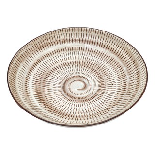 民美藝濃 棕彩點紋21湯皿-日本, 棕色, 1個