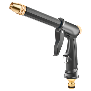 Mass 生活好物 高壓噴水槍套裝 洗車水槍 花園澆花水槍 萬用水管 PVC防爆水管 黑色, 5m