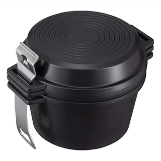 CB JAPAN UNITO 露營鍋3件組 附不銹鋼活動把手, 1組, Black