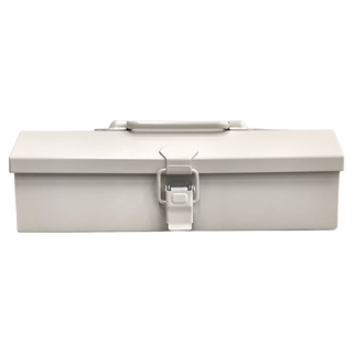 TOYO STEEL 東洋鋼鐵 山型提把式鋼製單層收納盒 Y-17, 白色, 1個