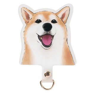 ekax 果凍造型手機掛繩夾片, 7x6.5 ±1cm, 傻笑柴, 1個