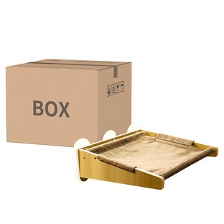 LitoMON 怪獸部落 吸盤式貓吊床, 布面款 棕色, 1個