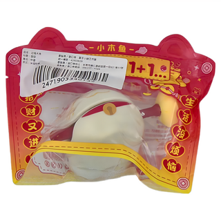 功德木魚 米招財貓 Set 塑膠材質, 1個