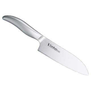 SHIMOMURA 下村工業 日本製職人專用一體成型不鏽鋼三德刀 鉬釩不鏽鋼刀刃 304不鏽鋼刀柄 耐用耐磨不易氧化 一刀多用, 14.5cm, 單色, 1支