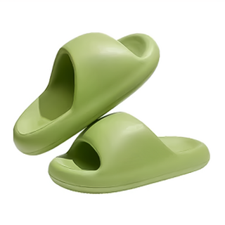 bebehome 元氣滿滿小胖饅頭 氣墊拖鞋, EVA材質, 優雅綠, 38~39