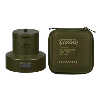 CARGO container 擺頭控制器含收納盒 + 風扇配件, 沙色/軍綠/黑色/灰色可選, 1個, MULTI SPIN PRO
