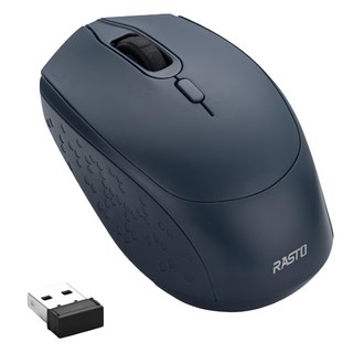 RASTO 無線2.4G超靜音滑鼠 1個, RM17, 藍色