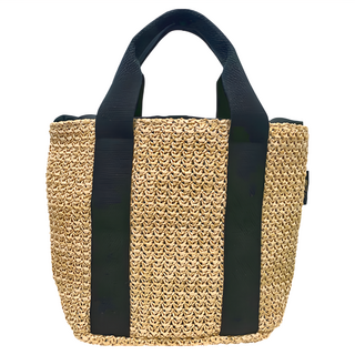 eeCute 編織手提包, EER012-BE 杏色, 22~29cm x 12.5cm x 21cm