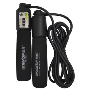 ANGTOP 計數跳繩 重量約170g, 繩子長300cm, 黑色, 1條