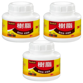 3M Scotch 樹脂白膠, 300g, 3罐