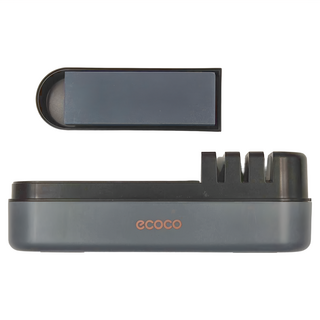 ecoco 意可可 時尚四段速磨快鋒磨刀器 ABS/PS/SIC材質 210x50x70mm, 210 x 50 x 70mm, 1個