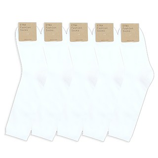 ETNA Fashion Socks 韓國加長素色長筒襪 5雙