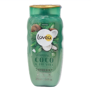 Lovea 綠茶椰子洗髮乳 250ml 不含矽靈, 1瓶