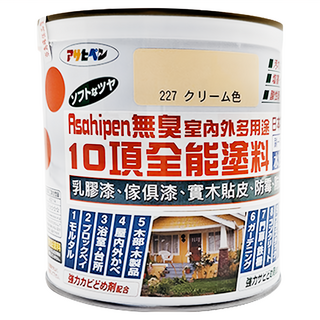 ASAHIPEN 無臭室內外多用途10項全能塗料, 奶油黃, 700ml, 1罐
