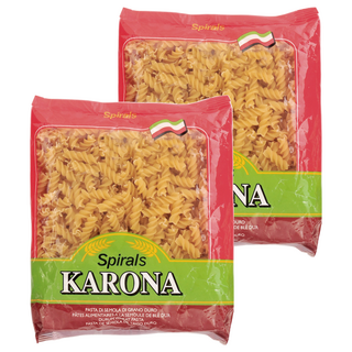 KARONA 卡好拿 義大利螺絲麵, 100%杜蘭沙粒粉製成, 絕不添加防腐劑, MIT台灣聯華大廠製造, 400g, 2包