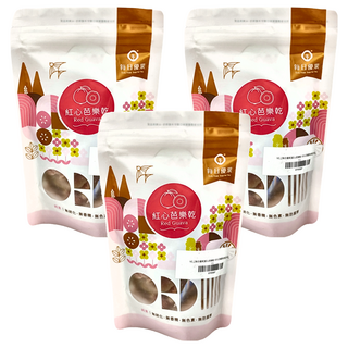 每日優果 紅心芭樂乾 185g, 富含茄紅素，精選台灣紅心芭樂, 3包