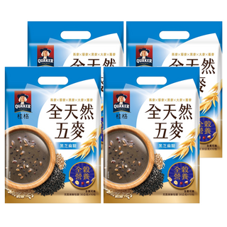 QUAKER 桂格 全天然五麥 黑芝麻糊, 30g, 10包, 4袋
