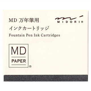 MD PAPER PRODUCTS 鋼筆補充墨水管, 黑色, 1盒