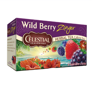 CELESTIAL SEASONINGS 詩尚草本 野莓活力茶 無咖啡因, 2.35g, 20包, 1盒