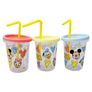 Skater 可疊放吸管杯 80 x 97mm 3個, 米奇與氣球, 230ml, 1組