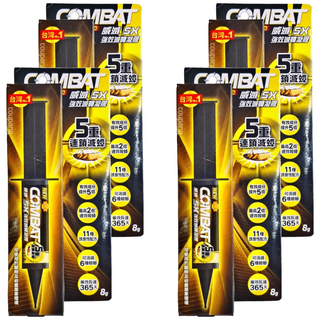 COMBAT 威滅 強效滅蟑凝膠餌劑 5重連鎖滅蟑 藥效長達365天, 8g, 4盒