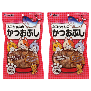 ASUKU 貓的柴魚片 日本國產 嚴選素材 蟹肉魚肉配方 貓狗適用, 海鮮, 50g, 2包