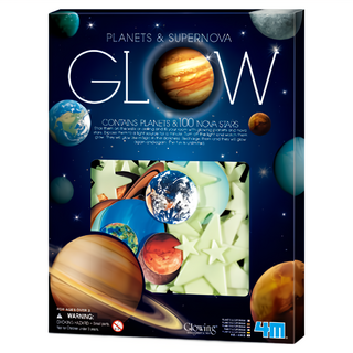 4M 發光想像：月亮星星夜光貼, 內含1個月亮和12個星星, 00-0521, 1盒