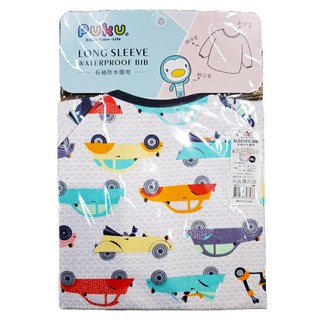 PUKU 藍色企鵝 長袖防水圍兜衣 後綁帶設計, 汽車, 1件