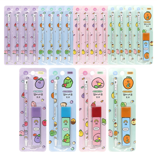 PINKFOOT 蔬果圖案自動鉛筆 + 2B筆芯 Set, 2mm, 20入