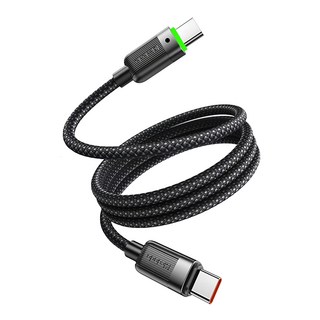 Mcdodo 麥多多 Type C-Type C 磁吸收納編織充電線, 1.2m, 黑色, 1個