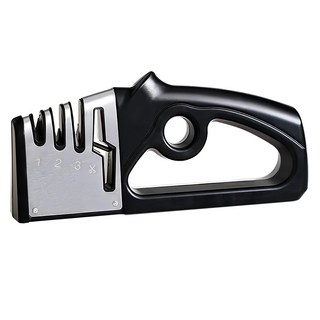 E.City 多功能4合1菜刀/剪刀磨刀器 材質: ABS+不鏽鋼 重量: 162g, 20.6 x 4 x 9.8cm, 1個