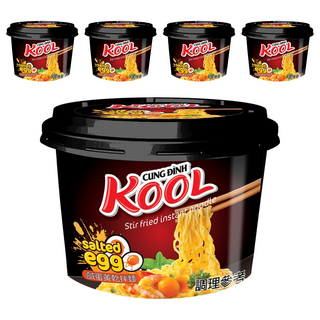 CUNG DINH KOOL 鹹蛋黃乾拌碗麵，原味鹹香，方便美味, 5入