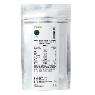 VitalBulk 螺旋藻錠, 180顆, 1包