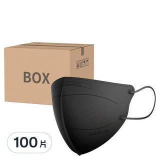 Ever New Clean 鳥嘴口罩 S KF94, 黑色, 20包, 5片