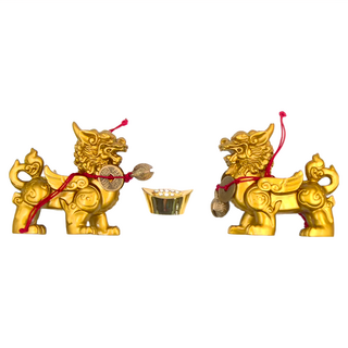 招財仿銅貔貅擺飾, 招財守財, 富貴飛天雙貔貅擺件, 1個