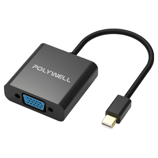 POLYWELL 寶利威爾 MINI DP TO VGA 訊號轉換器, PW15-T04-A011, 1個