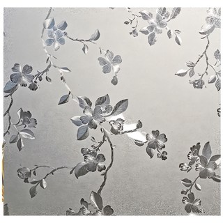無痕自黏靜電玻璃貼 塑料材質 隱私遮擋, 海棠花, 60 x 200cm