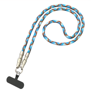 手機掛繩二合一充電線 Type-C to lightning YC075, 1.2m, 冰島藍, 1條