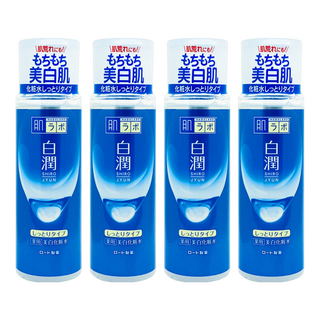 Hadalabo 肌研 白潤嫩白化妝水 傳明酸成分 美白升級 雙重薏仁 細緻膚觸 保濕潤澤 透亮光潤, 170ml, 4瓶