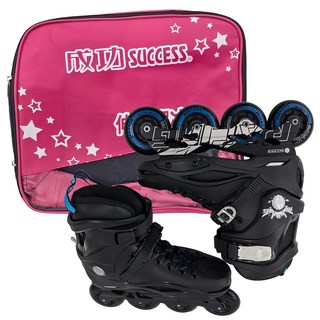 SUCCESS 成功 成人平花直排輪 附鞋袋 成人41號(25cm), 1雙, 粉色