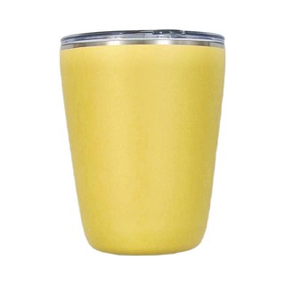 SWANZ 天鵝瓷 REVO 淨瓷隨行杯 真空保溫 防漏 防刮 雙蓋設計 重量輕巧 480ml A-PLUS陶瓷塗層, 燦亮黃, 1個